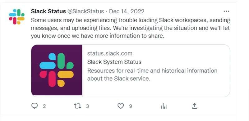 Slack status