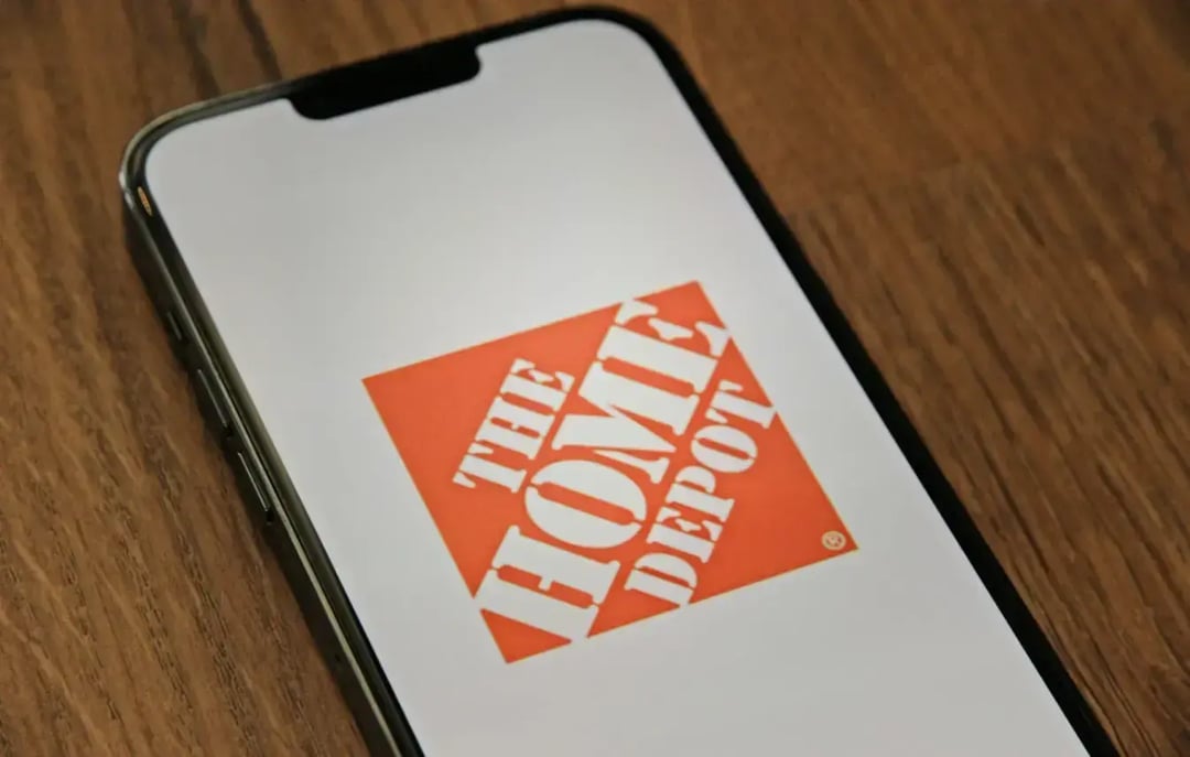 a-phone-with-the-home-depot-logo-on-it