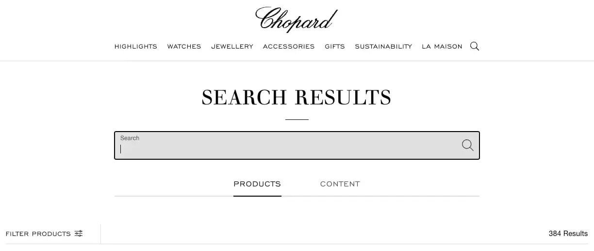 chopard-site-search-example