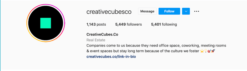 creativecubesco Instagram page