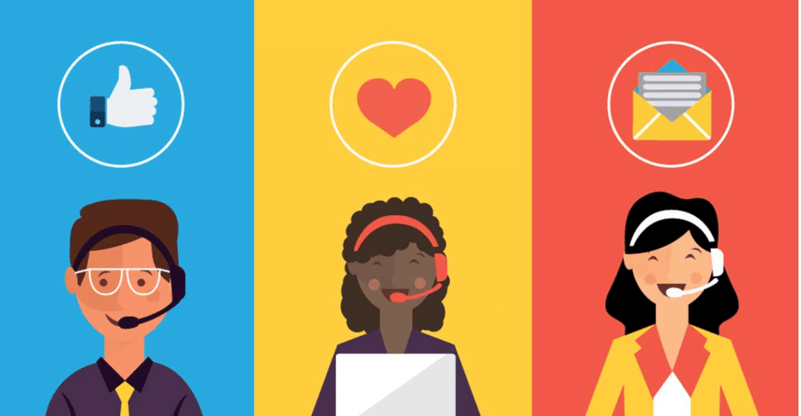 customer support managers vector image