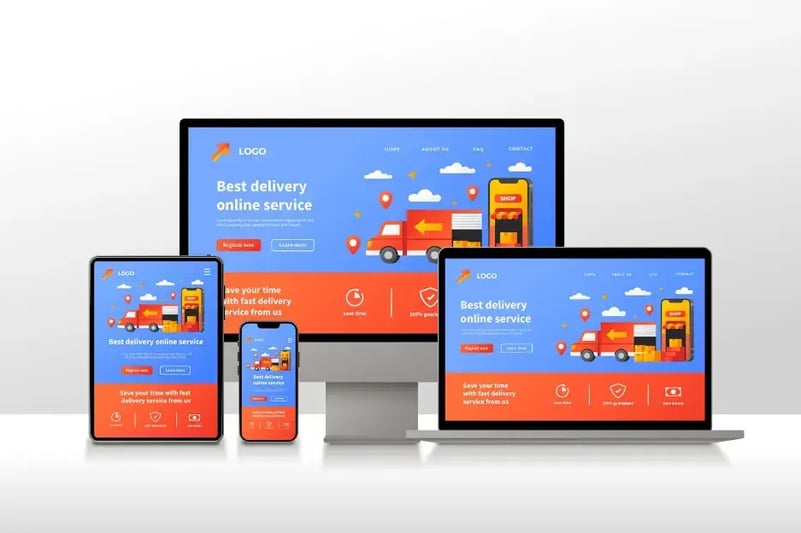 gradient-responsive-website-design-set