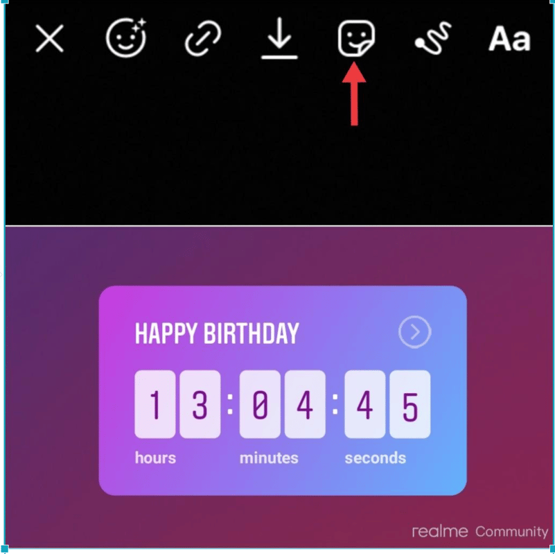 how do you get the birthday countdown on instagram