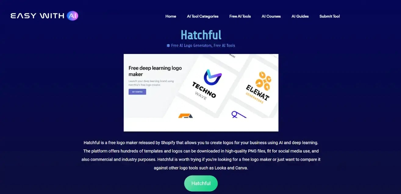 hatchful-ai-logo-generator-homepage-screenshot
