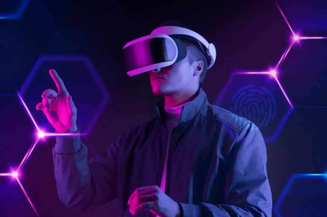 man-wearing-smart-glasses-touching-virtual-screen-futuristic-technology-digital-remix