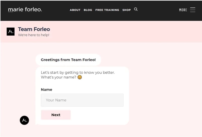 marie-forleo-contact-us-page-examples-