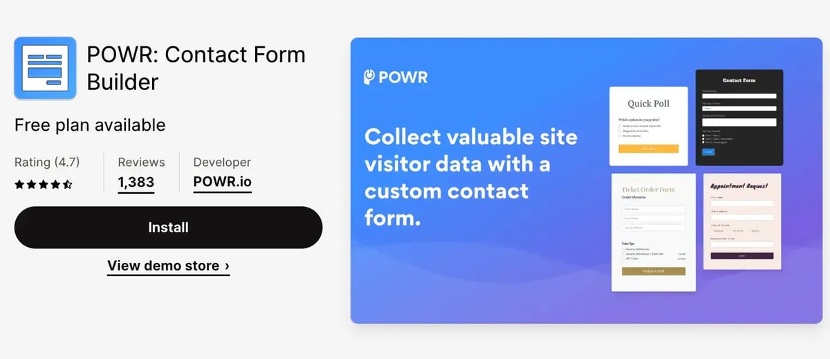 powr-contact-form-on-shopify