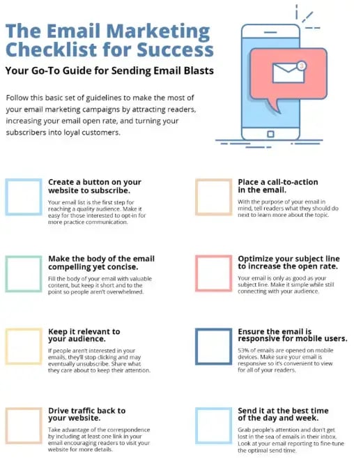 screenshot for a checklist for email marketing success