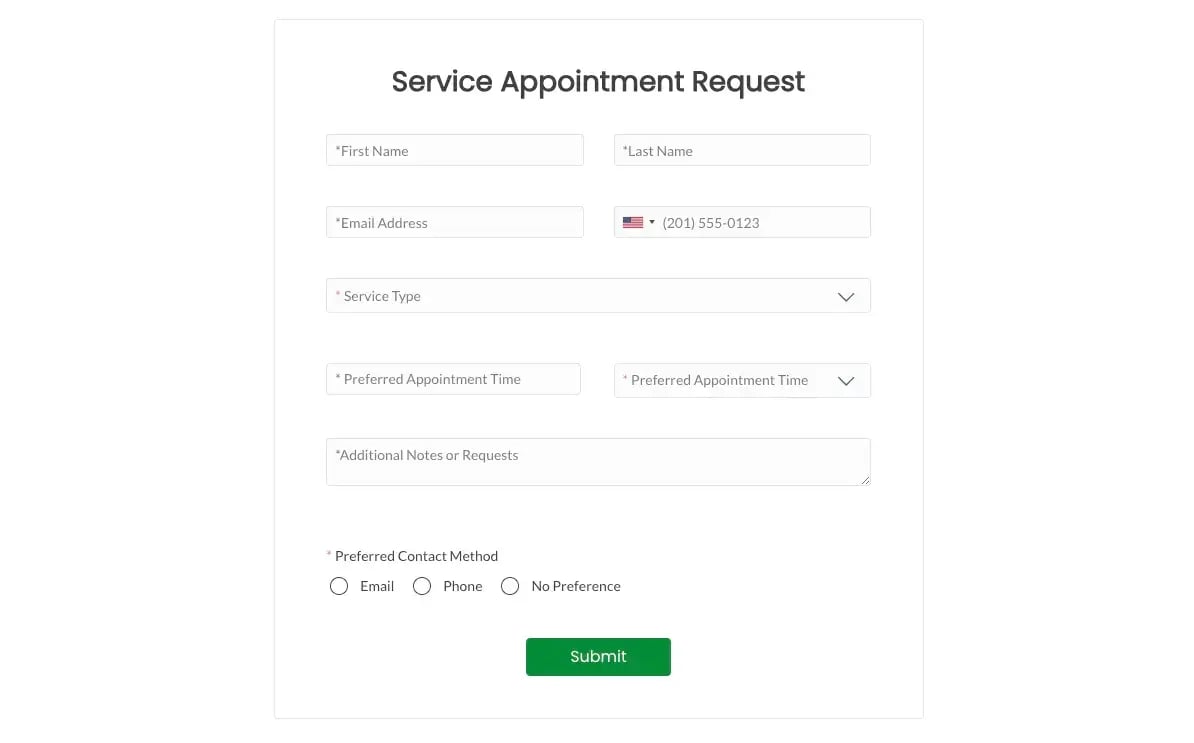 service-appointment-request-form