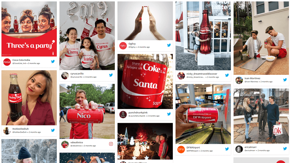 user generated content from coca cola