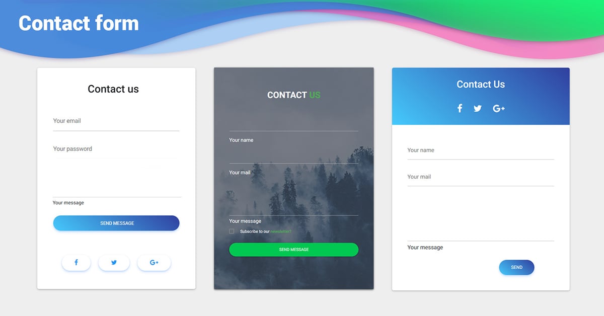 various-contact-form-layouts