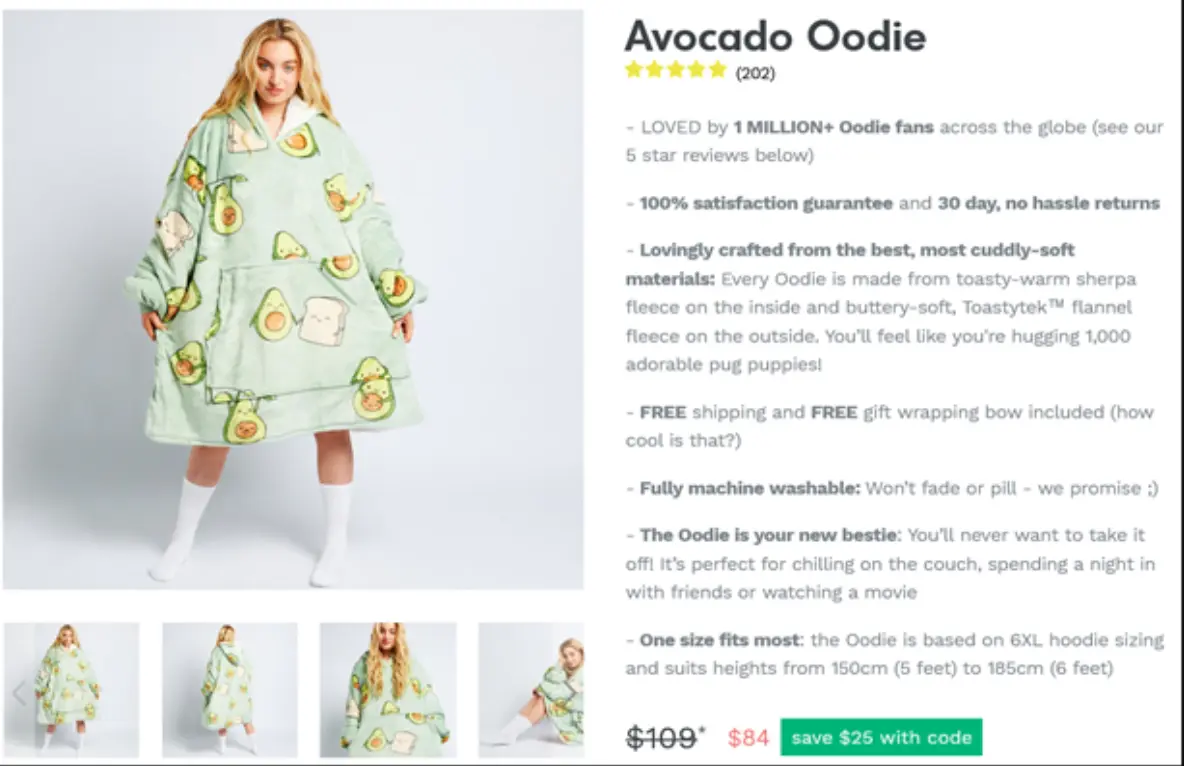 Avocado Oodie product description