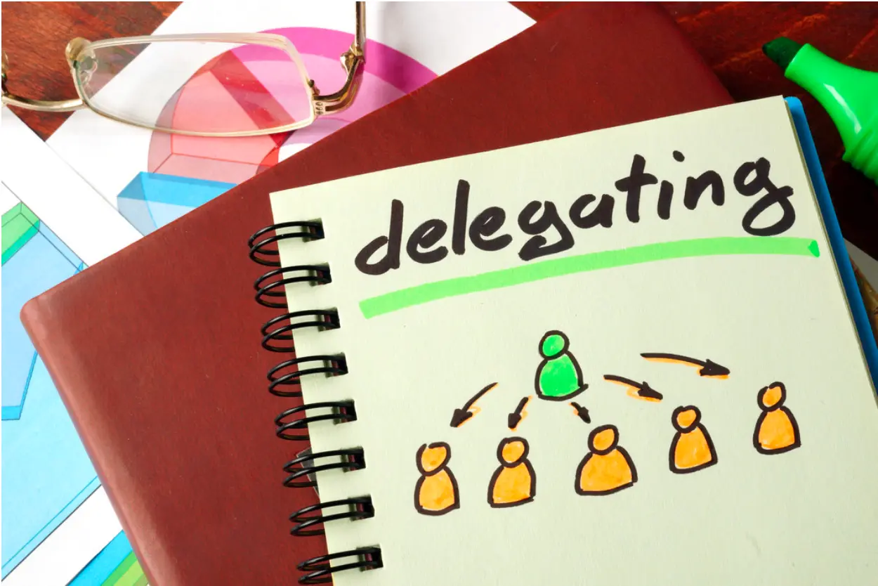 Delegating tasks to different people in the organization
