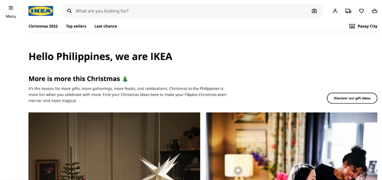 Ikea Philippines landing page