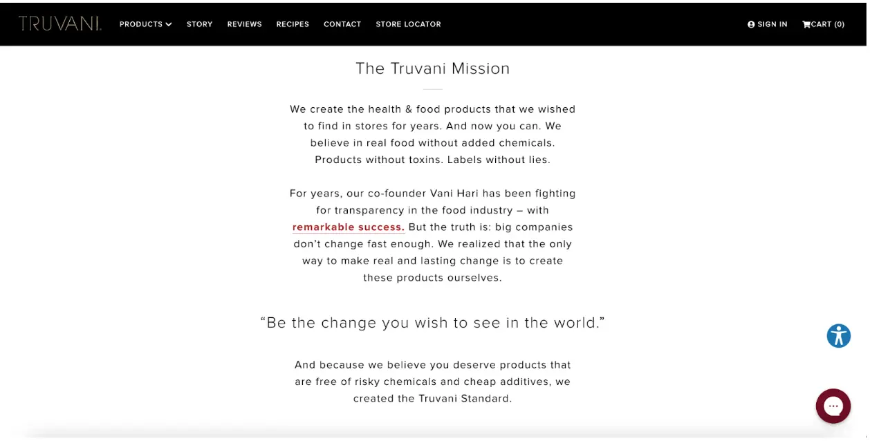Truvani Mission statement
